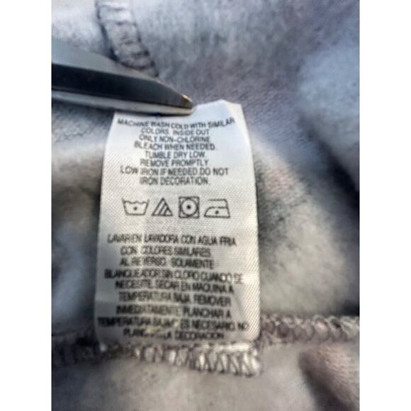 Disney XS Stitch Character Print Gray Hoodie Sweatshirt 100% Polyester Long Slee - Picture 6 of 6